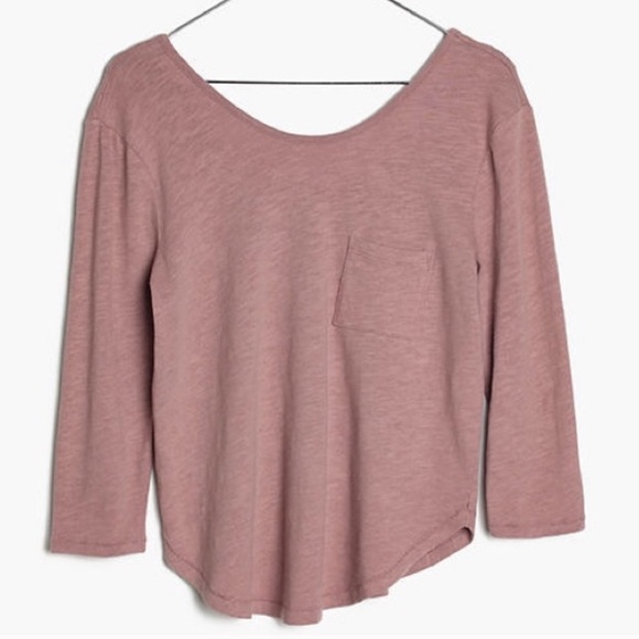 Madewell Scoop 3/4 Sleeve Top - Picture 3 of 5